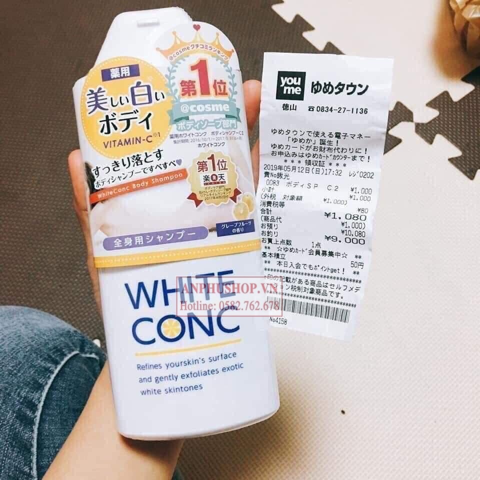 Sữa tắm trắng da White Conc 360ml Nhật Bản - Sản phẩm chính hãng