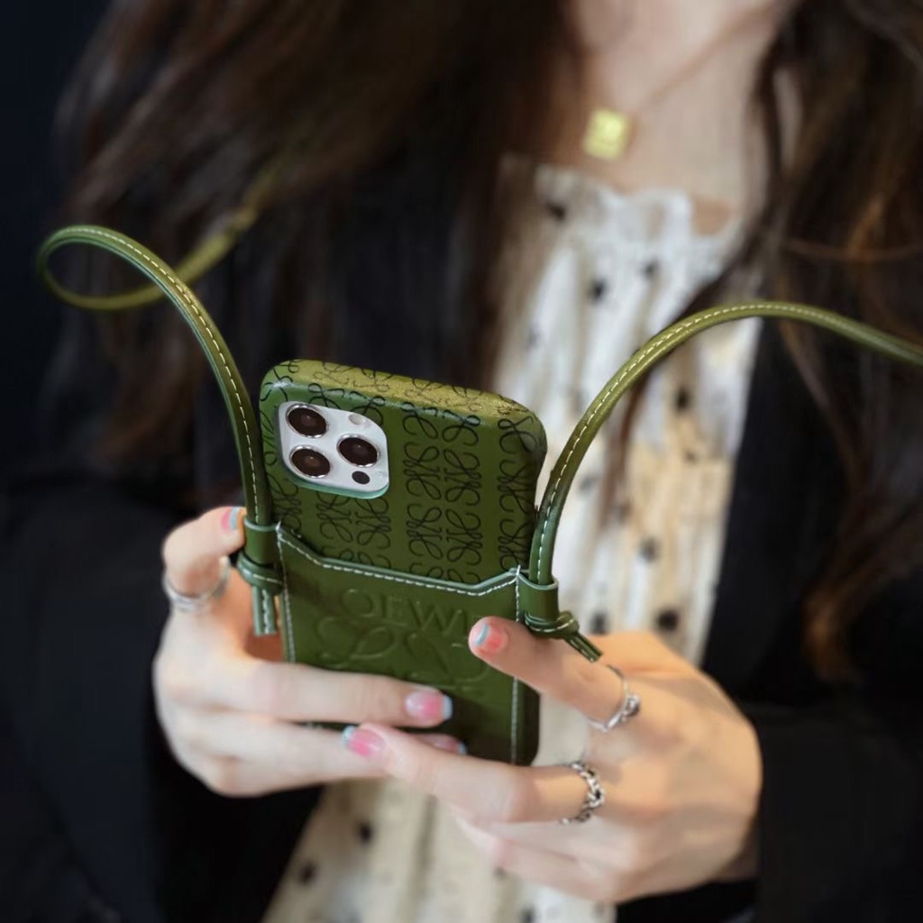 Ốp điện thoại da mềm có ngăn đựng thẻ và dây đeo cho iPhone13proMax 11 11pro 12ProMax 12 12pro X XR XsMax 7Plus 8plus