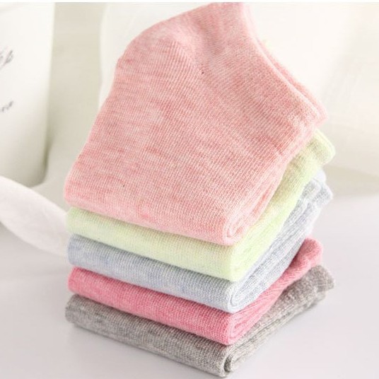 Tất nữ cổ ngắn trơn basic cotton co giãn hàng xuất nhật tất nữ cổ thấp nhiều màu lựa chọn YiiL VG05