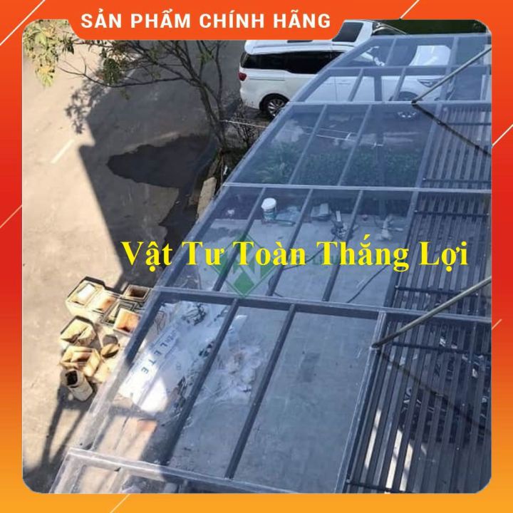 (Khổ cao 1,22M hoặc 1.52M x 2ly ) Tấm nhựa Poly lấy ánh sáng màu trong/ xanh