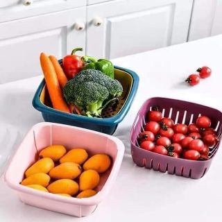 Rỗ vuông đựng hoa quả 3in1