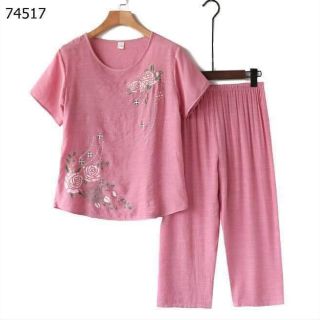 bộ đũi thêu mặc hè cho mẹ