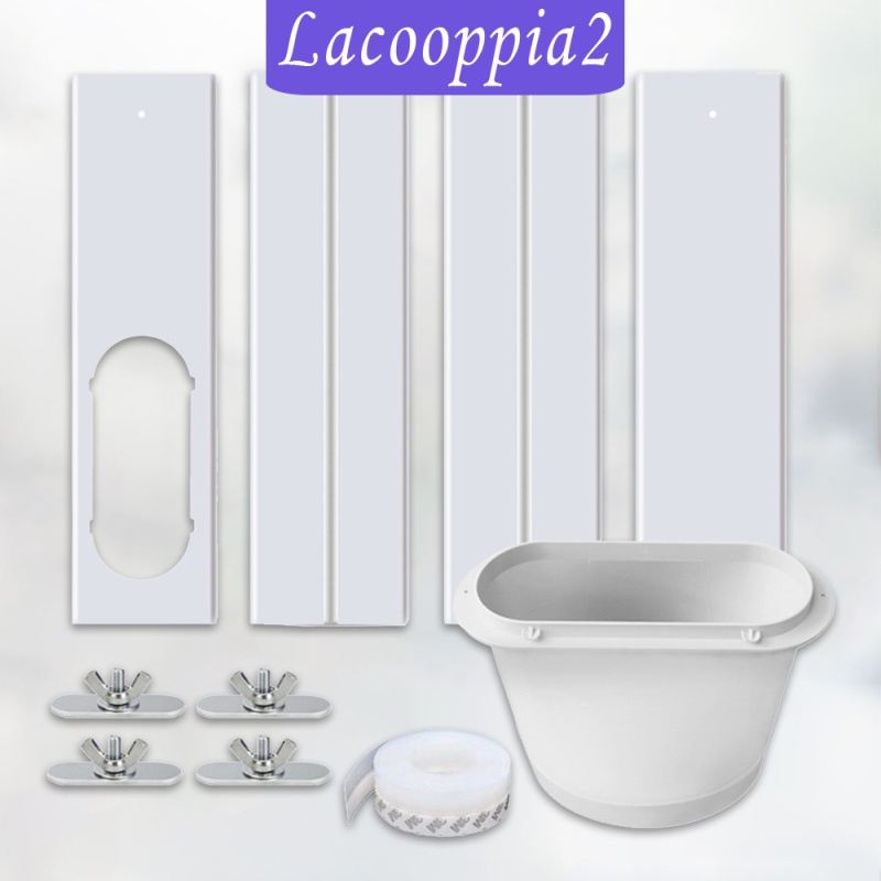 [LACOOPPIA2] Portable Air Conditioner Window Kit with Coupler Adjustable Window Seal for AC Unit