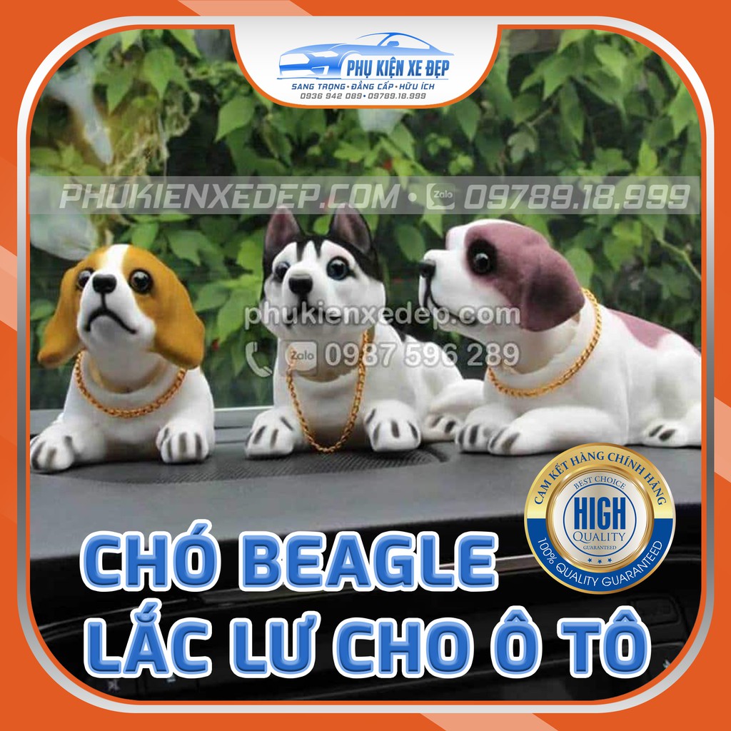 Chó Beagle lắc lư trên xe hơi - Trang trí taplo ô tô