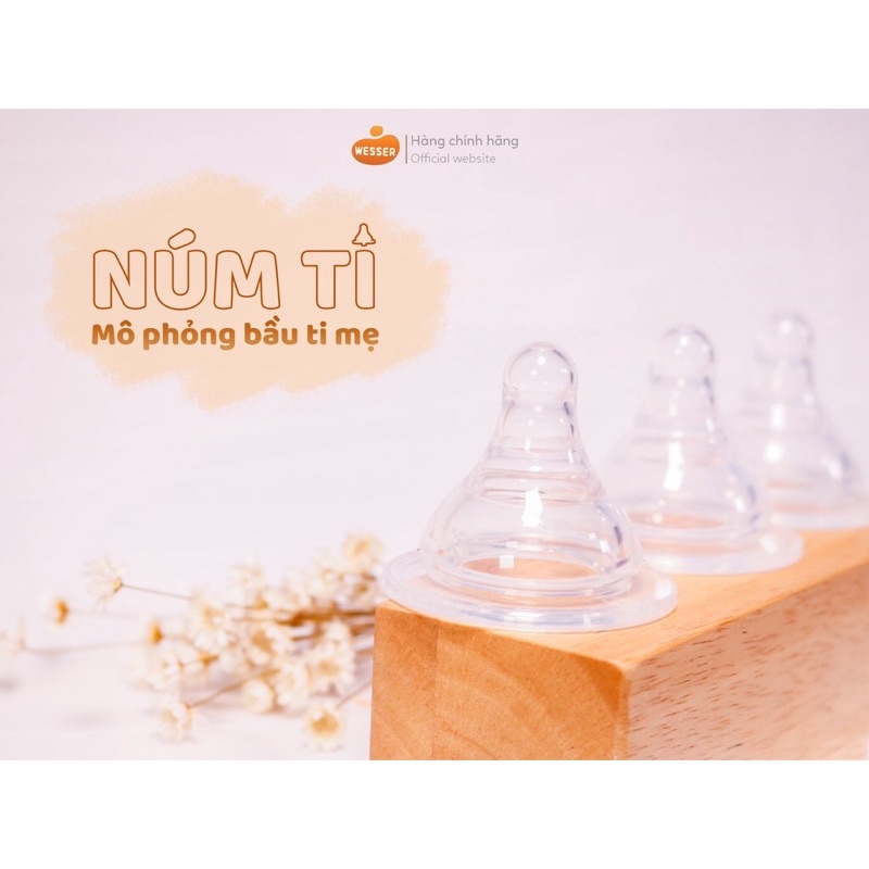 Bình sữa cổ rộng có quai ppsu wwsser nhựa cao cấp