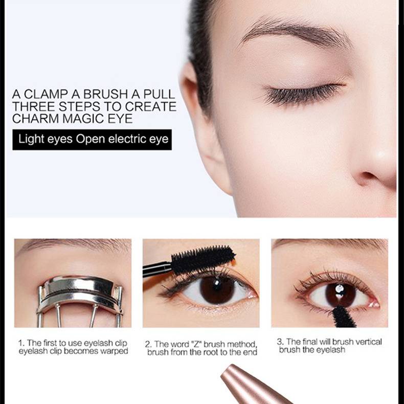 [Hàng mới về] Mascara màu đen chống thấm nước lâu trôi không nhòe làm mi cong đơn giản hiệu quả cao | BigBuy360 - bigbuy360.vn