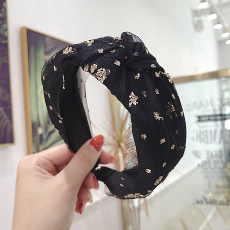 Băng đô cài tóc vải lưới đính đá phong cách Hàn Quốc thanh lịch dành cho nữ