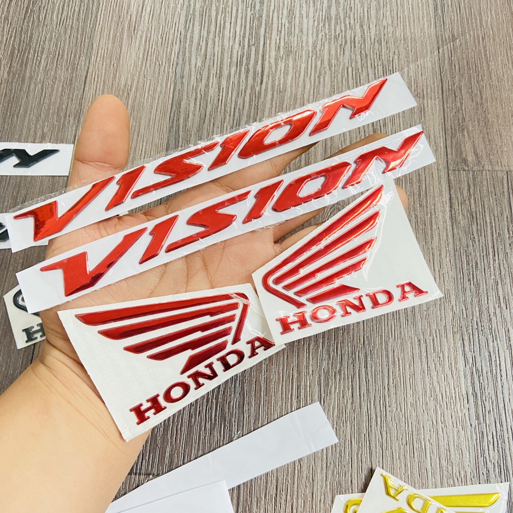 COMBO CHỮ VISION VÀ CÁNH CHIM HÀNG DÁN LÊN NHƯ ZIN