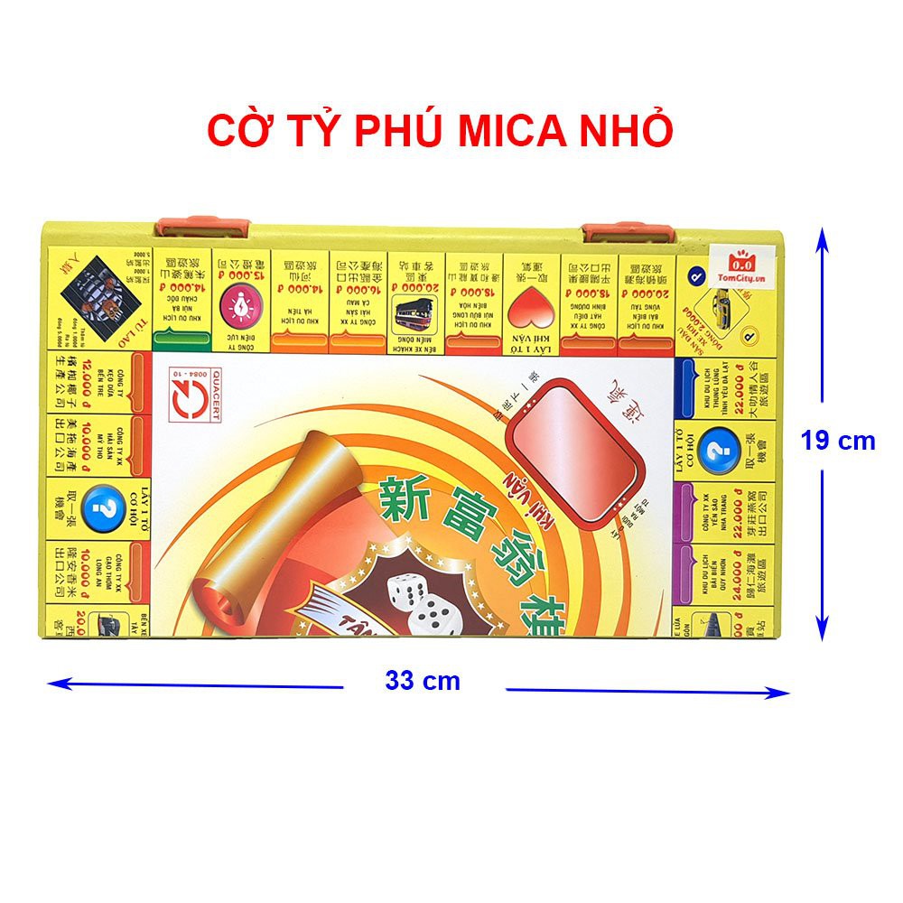 Bộ Đồ Chơi Bàn Cờ Tỷ Phú Bằng Nhựa Gấp Dạy Con Tư Duy Làm Giàu Cỡ Đại 42x42cm
