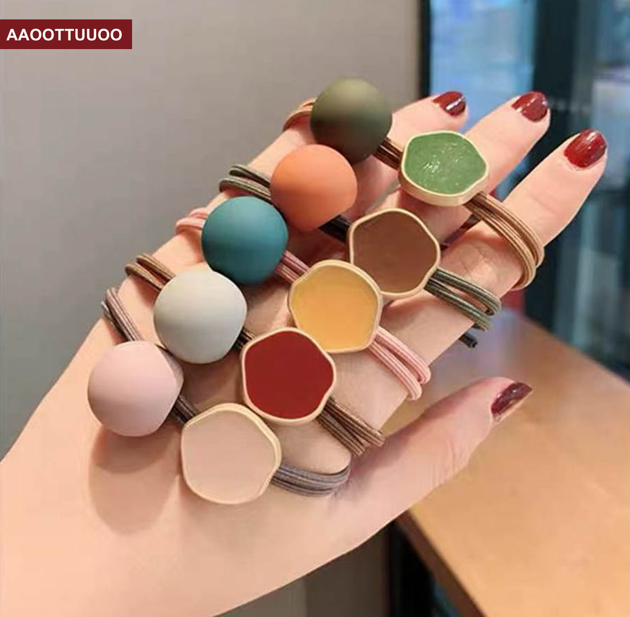 Dây Buộc Tóc Co Dãn Trang Trí Trái Tim Xinh Xắn Cho Nữ