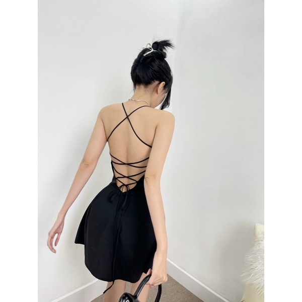 Đầm Lụa 2 Dây Xoè Dáng Ngắn Mini Silk Dress
