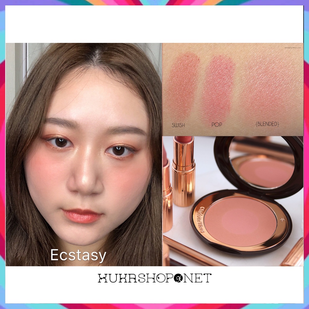 Phấn má hồng Charlotte Tilbury Cheek To Chic Blush sắc tố cao màu tự nhiên mềm và mịn bền màu lâu trôi 8g