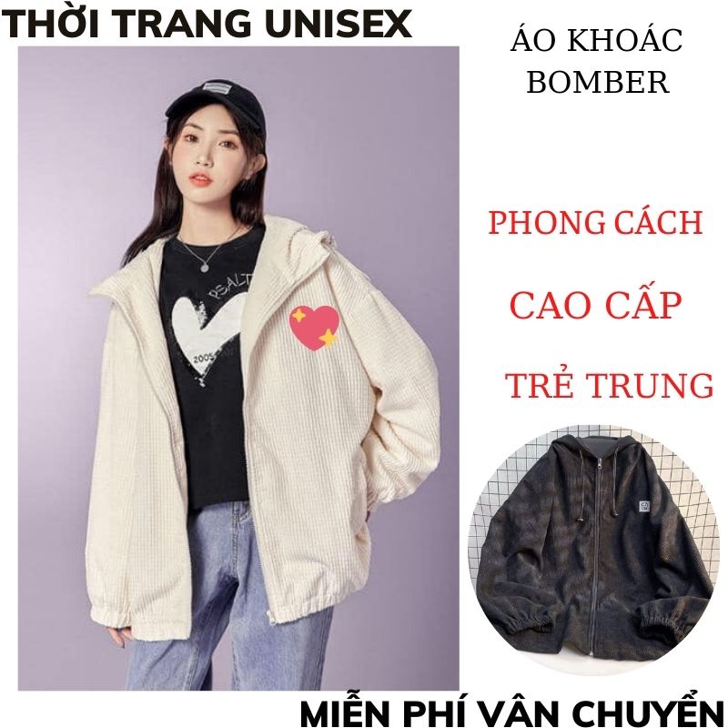 Áo khoác bomber nhung tắm UNISEX form dài dáng rộng phong cách hàn quốc nữ ,áo khoác mùa đông ,XƯỞNG MAY TIT COJ 2