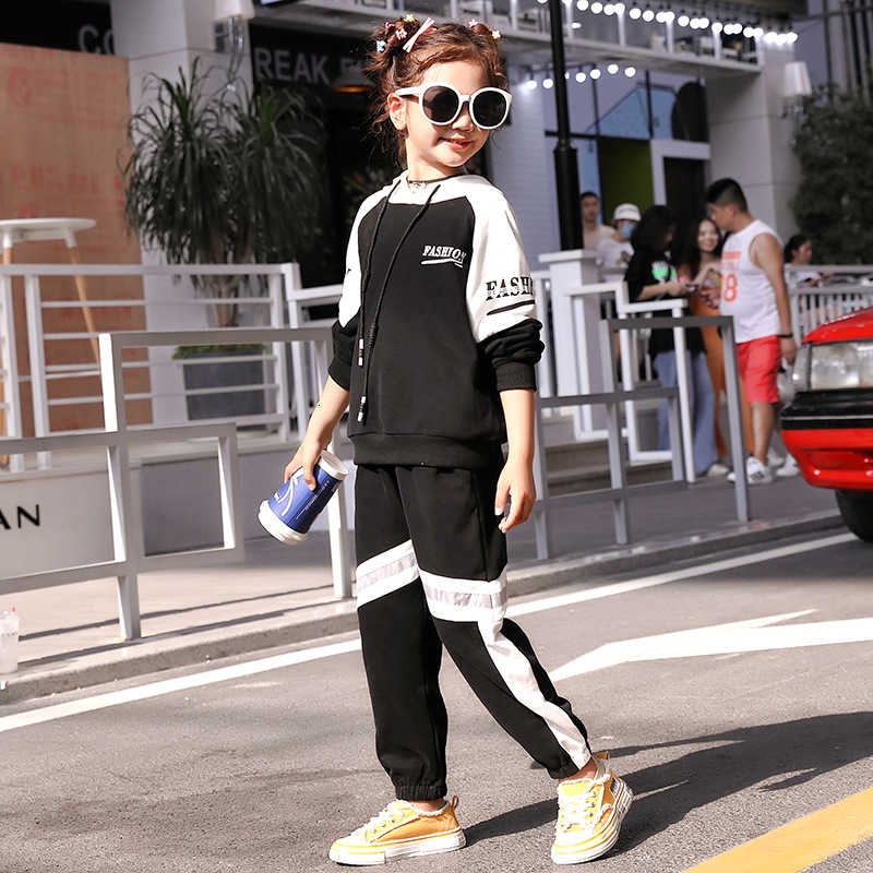 Set Áo Hoodie Phối Quần Dài Thời Trang Mùa Thu Cho Bé Gái