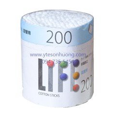 Tăm Bông Life Hộp Giấy 200 Chiếc - Đầu Thường