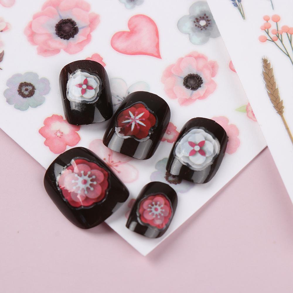 Đề Can Tự Dính Hình Hoa Anh Đào Trang Trí Móng Tay Mùa Hè