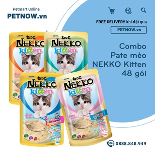 Combo Pate mèo NEKKO Kitten- 48 gói