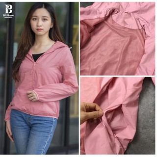 Loaị đẹp - Áo Gió Nữ Uni 2 Lớp Lót Lưới Chống Nước Mùa Lạnh
