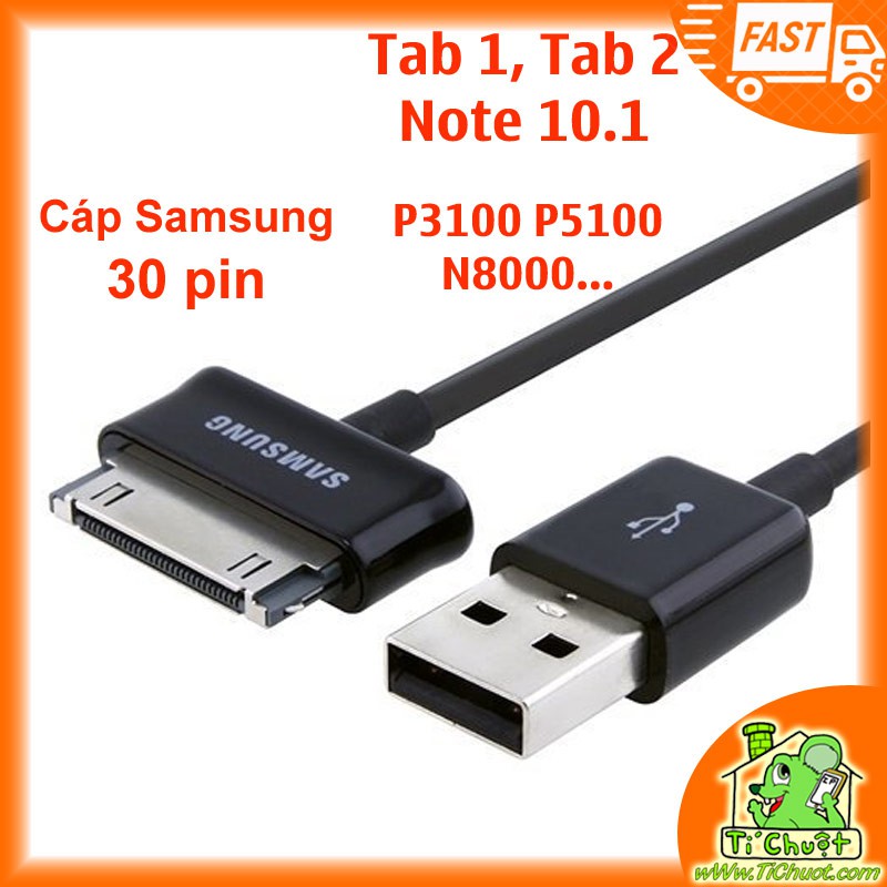 [Chính Hãng-Ảnh Thật] Cáp Samsung 30 pin Galaxy Tab 1, Tab 2 P1000 P3100 P5100 P6200 P6800 P7300 P7310 P7500 P7510 No