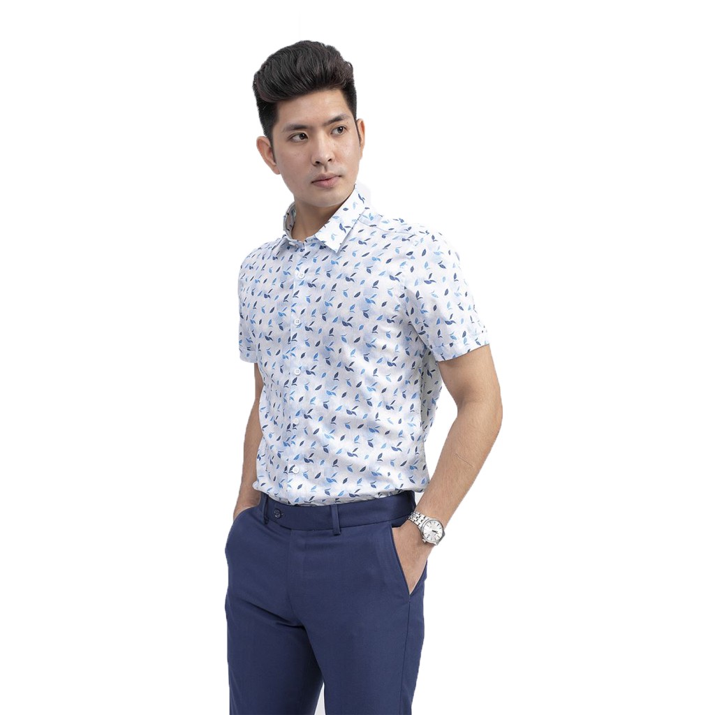 Áo Sơ Mi Nam Ngắn Tay Aristino - ASS073S9 Cotton Thoáng Mát