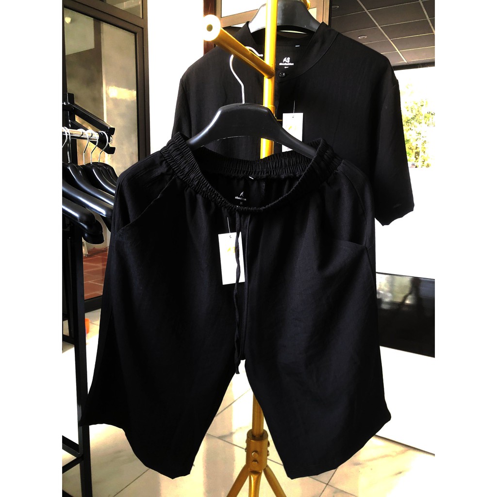 Bộ Đồ Đũi Xước Đen Trắng Cho Người Béo | BigBuy360 - bigbuy360.vn