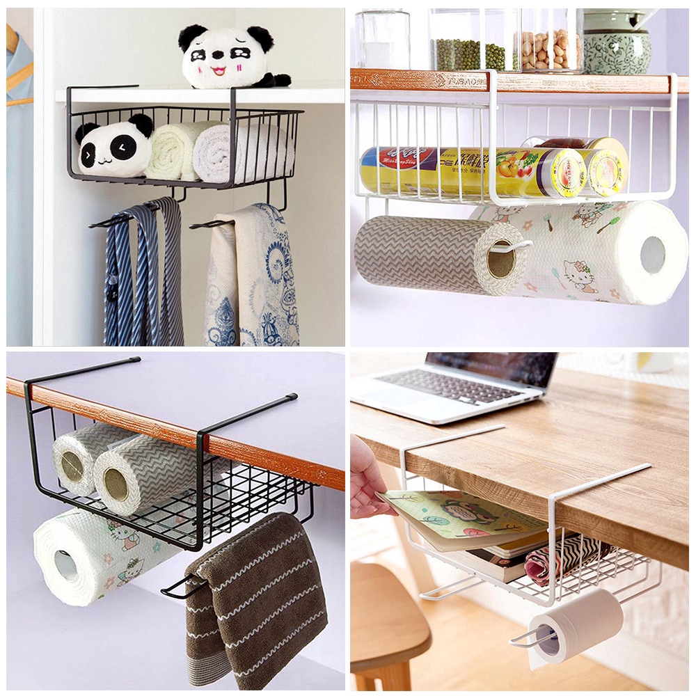 Giá Đỡ Chai Lọ Bằng Sắt Gắn Dưới Bàn Tiện Dụng