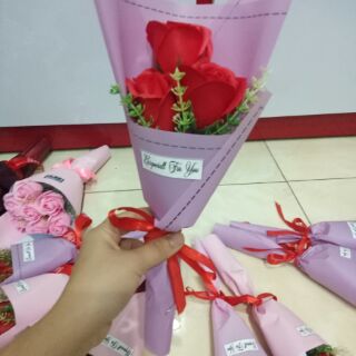 Bó hoa hồng sáp 3 bông