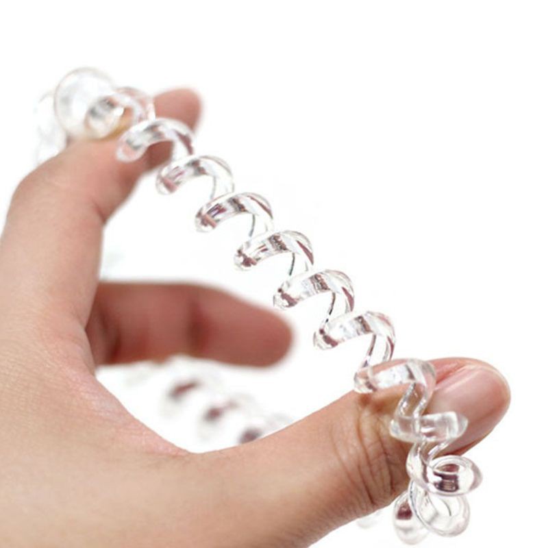 Dây Buộc Tóc Dạng Dây Điện Thoại Màu Kẹo Trong Suốt Cho Nữ