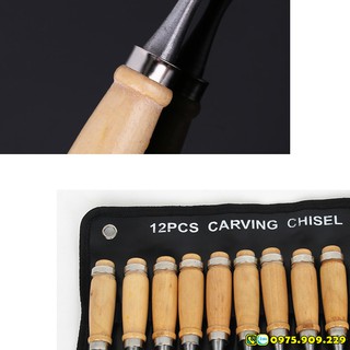 Bộ 12 Mũi Dao Đục Gỗ, Khắc Gỗ