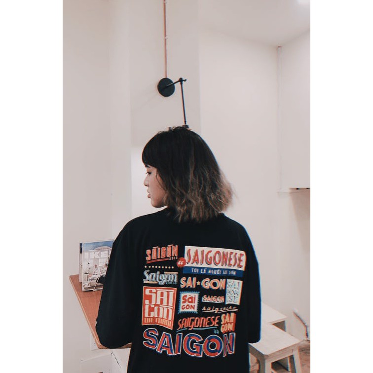 Áo thun Teeworld Saigonese Cô Ba Nam Nữ Đen Form Rộng Unisex | BigBuy360 - bigbuy360.vn