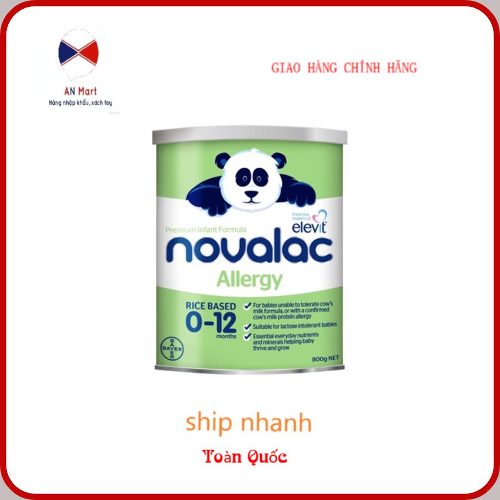 Sữa Novalac  Allergy Premium Infant Formula Nhập Khẩu Nội Địa Úc Hộp 800g Cho Trẻ Dị Ứng Đạm Sữa Bò Hàng Bay AirCargo