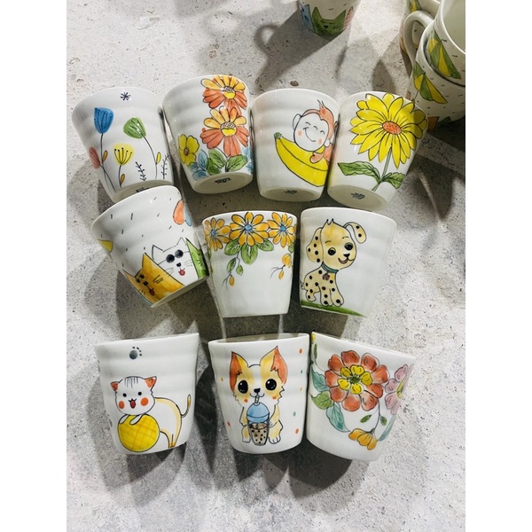 Cốc Uống Nước Cốc Sứ Pha Cafe Uống Trà Hoạ Tiết Vẽ Tay Ngộ Nghĩnh 250ml Sứ Bát Tràng Cao Cấp Giao Mẫu Ngẫu Nhiên