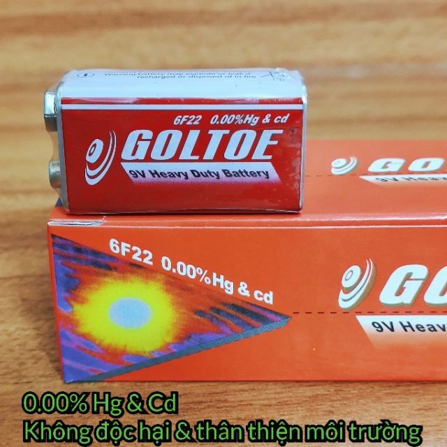 [Hộp 10 viên] Hộp pin vuông GOLIFF® 9V 🌟Giá tốt🌟