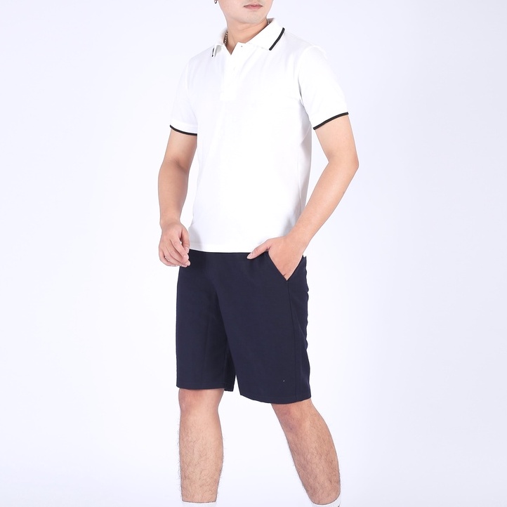 Quần đùi nam BASIC MAN vải đũi khóa kéo cạp cúc - QDN DUICUC