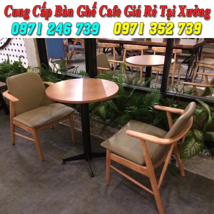 Bộ bàn ghế cafe gỗ giá rẻ