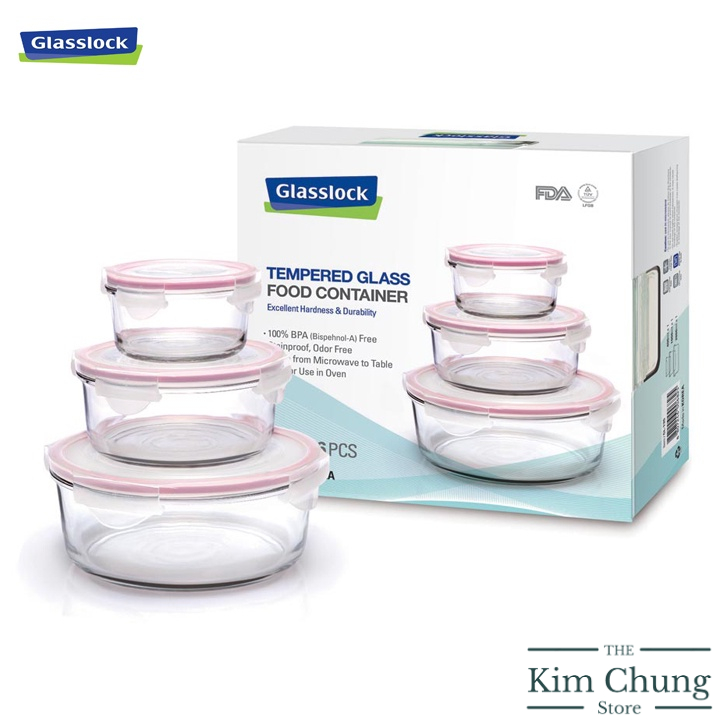 Bộ hộp thuỷ tinh cường lực Glasslock GI156 Hàn Quốc (400ml + 950ml +2000ml)