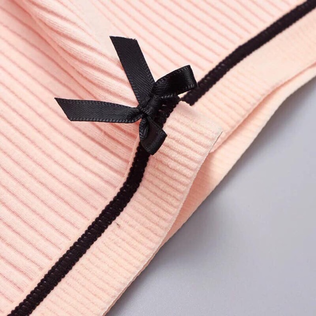 Set 10 Quần Cotton Tăm Phối Nơ Cực Yêu