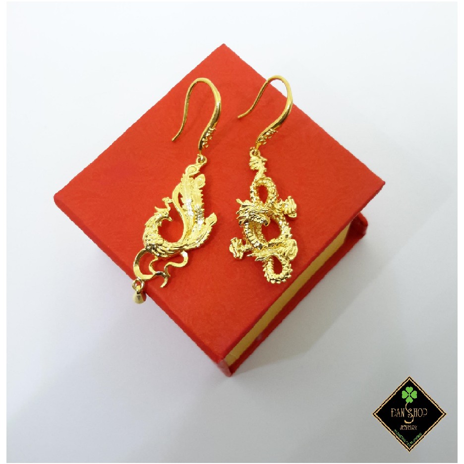 BÔNG TAI LONG PHỤNG MẠ VÀNG 24K