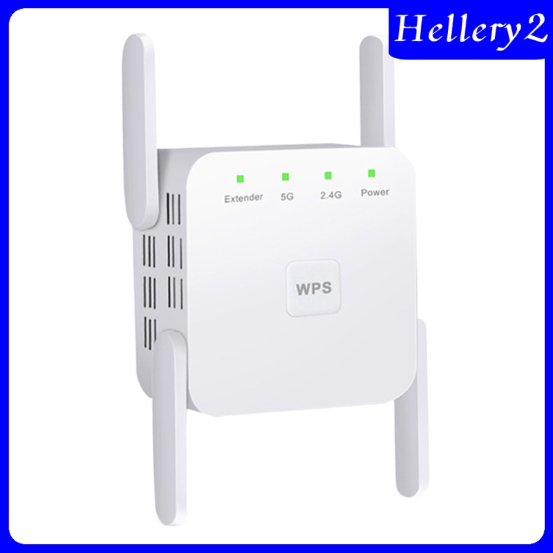 [HELLERY2] 1200Mbps 2.4G 5G Wireless Wifi Repeater 4 Antennas Signal Booster US Plug