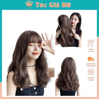 Tóc giả nguyên đầu xoăn 40cm dợn, c0304