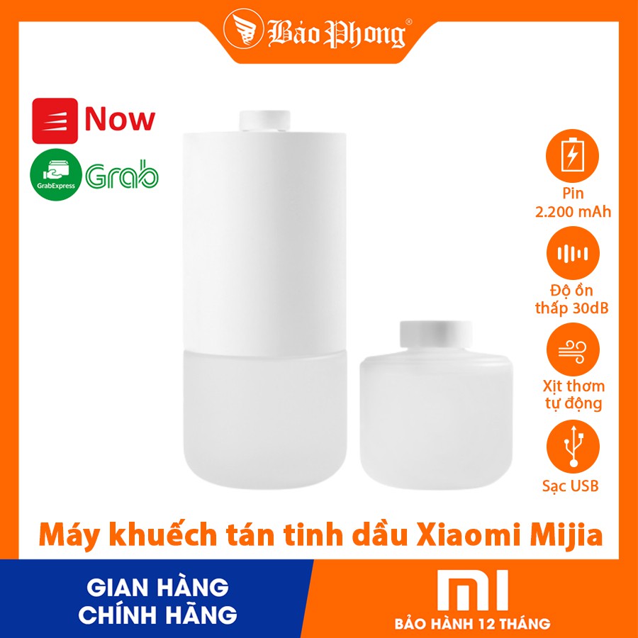 Máy khuếch tán tinh dầu mini tự động Xiaomi Mijia MJXFJ01XW siêu âm thơm phòng trực tiếp nguyên chất , cao cấp an toàn