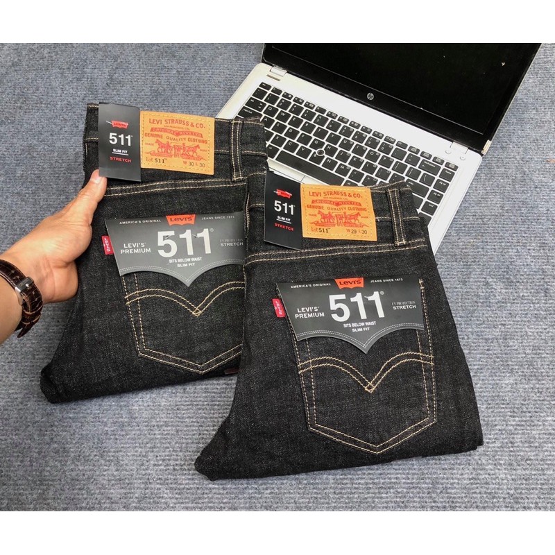 Quần Jean nam cao cấp Levi.s siêu hot| Quần bò nam ống đứng- Màu đen muối tiêu- Jean co giãn | BigBuy360 - bigbuy360.vn