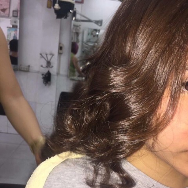 Thuốc nhuộm màu nâu cà phê kèm trợ dưỡng găng tay | BigBuy360 - bigbuy360.vn