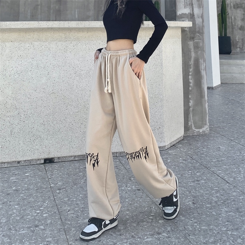 Quần ống rộng In Họa Tiết Phong Cách Cổ Điển Dành Cho Cả Nam Và Nữ