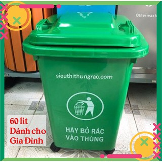 Thùng rác DUY QUANG Thùng rác nhựa 60 lít dành cho gia đình nhỏ gọn tiện lợi