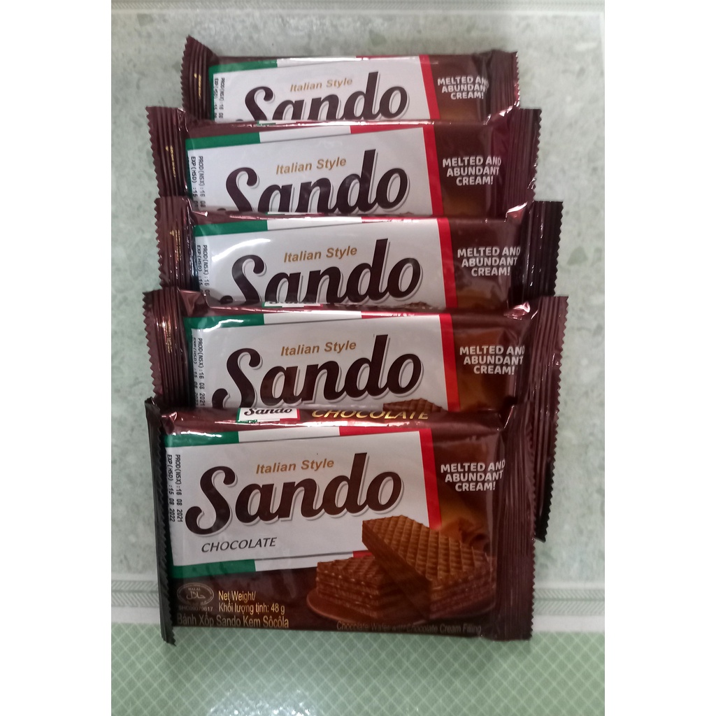 Bánh xốp Sando chocolate( 5 gói x 4.8g)