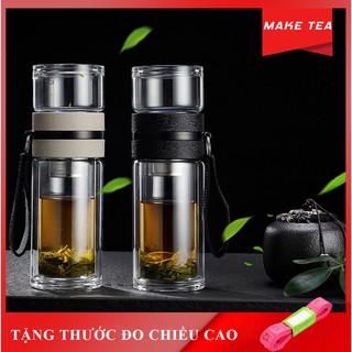 Bình thủy tinh giữ nhiệt pha trà BGN3 - Bình giữ nhiệt có ngăn pha trà tiện lơi, an toàn
