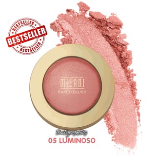 Phấn má hồng Milani Luminoso 05 màu cam san hô cam đào (3.5g)