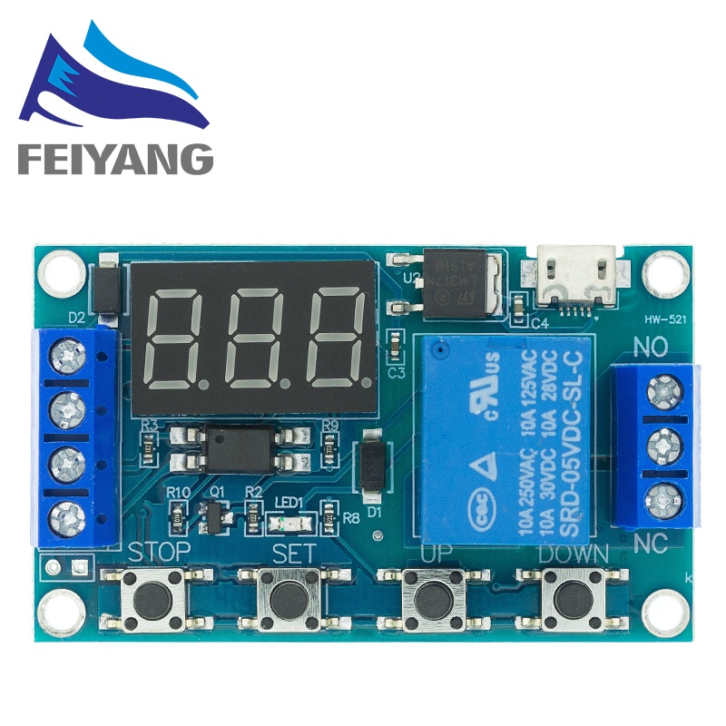 Mô Đun Rơ Le 6-30V Kèm Công Tắc Hẹn Giờ Chuyên Dụng