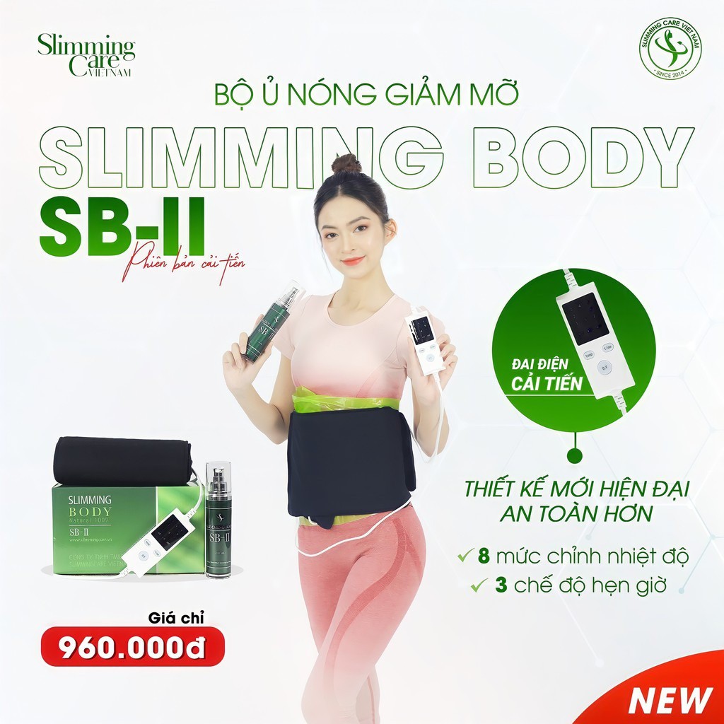 [CHÍNH HÃNG] Bộ Ủ Nóng Slimming Body SB-2, Ủ Nóng Tan Mỡ, Siết Eo Thon Gọn, Đánh Bay Mỡ Thừa